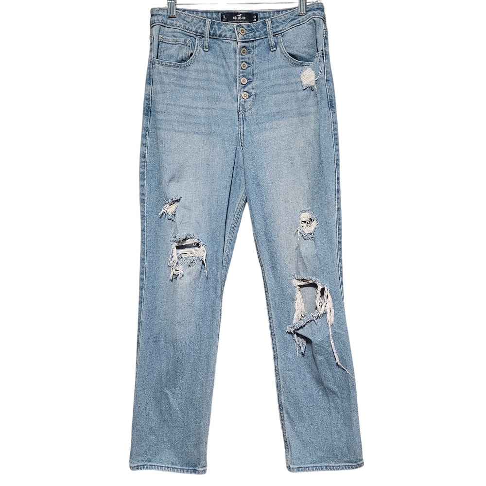 Hollister‎ Jeans Womens 7L Ultra High Rise Vintage Straight Distressed 28x29 Y2K